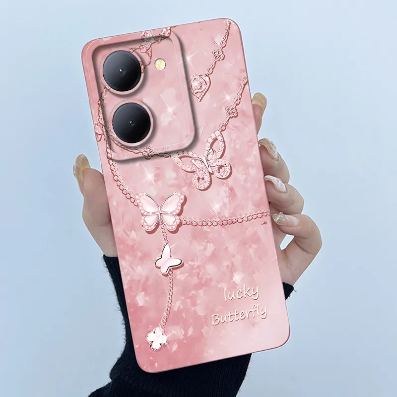 Para Vivo Y36 5G funda de teléfono Vivo Y36 Rusia funda moda simplicidad flor suave silicona líquida carcasa trasera para Vivo Y 36 Fundas - imagen 5