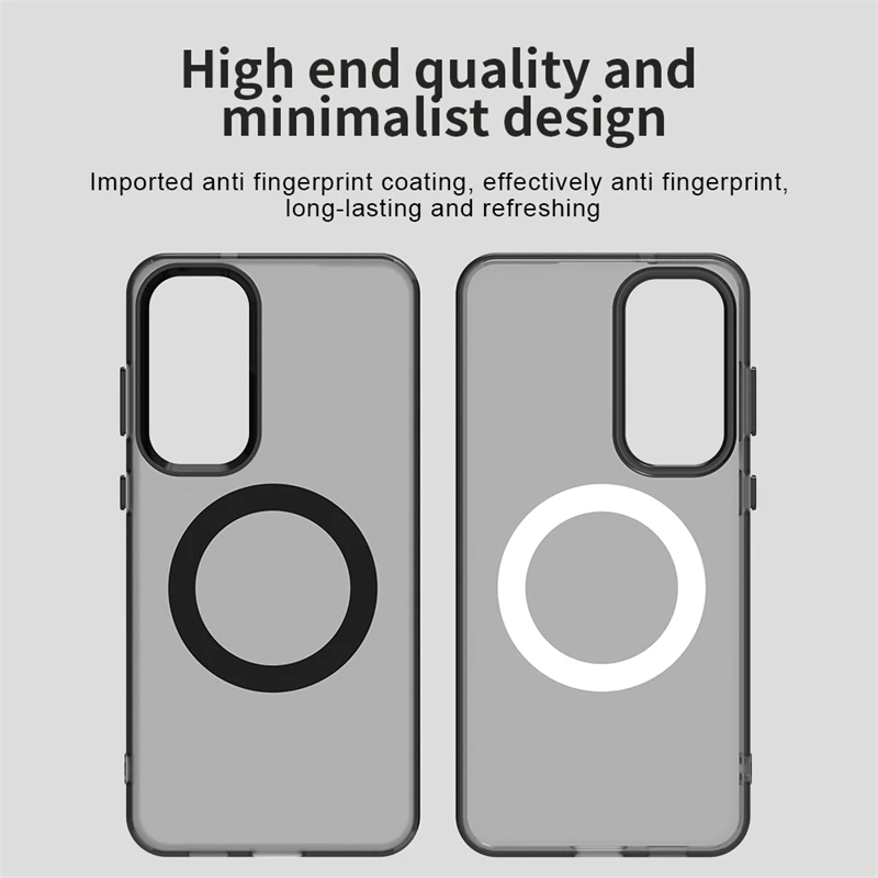 Funda magnética de carga inalámbrica para Samsung Galaxy S25 FE, funda protectora de silicona esmerilada de lujo para Samsung S25 FE S25 FE - imagen 5