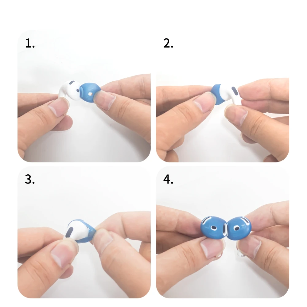 5 pares de puntas de silicona para AirPods 4 generación, almohadillas antideslizantes, tapones para los oídos, tapones para los oídos, anticaída, antialérgicos, auriculares - imagen 4