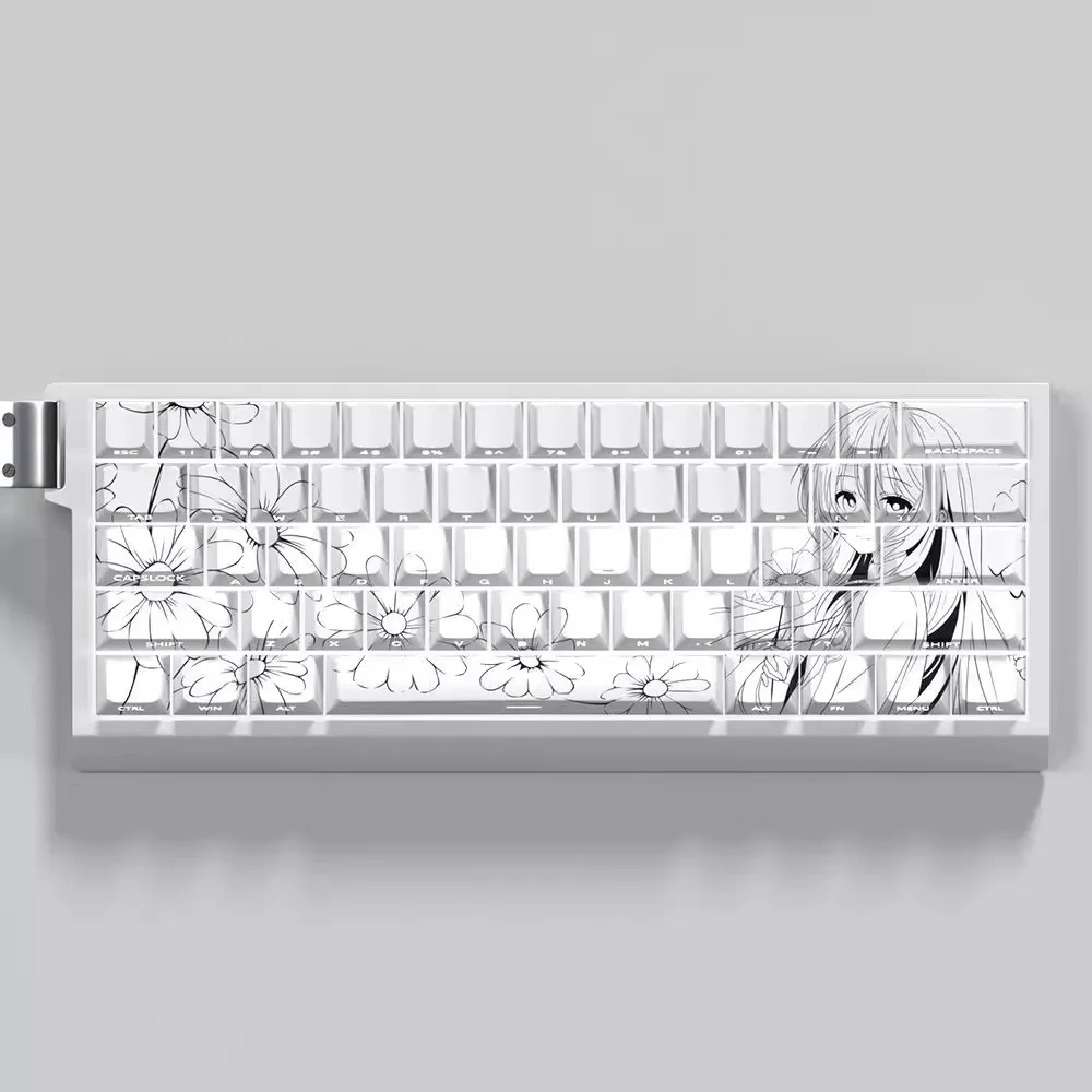 Juego de 74 teclas de dibujos animados de Anime para teclado de diseño 60 61 65 67 68 Nakano Nino Yuzuriha Inori Ayanami Rei Rem - imagen 2