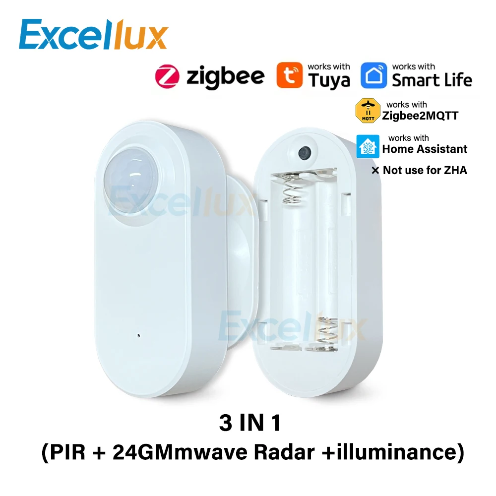 Sensores de presencia humana Zigbee con Sensor de Radar MmWave de 24G, Sensor de movimiento PIR inteligente, Detector de luminancia para Tuya Smart Life Z2MQTT