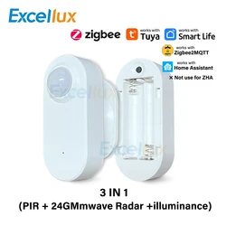 Sensor de presencia Zigbee con radar mmWave y PIR para Tuya
