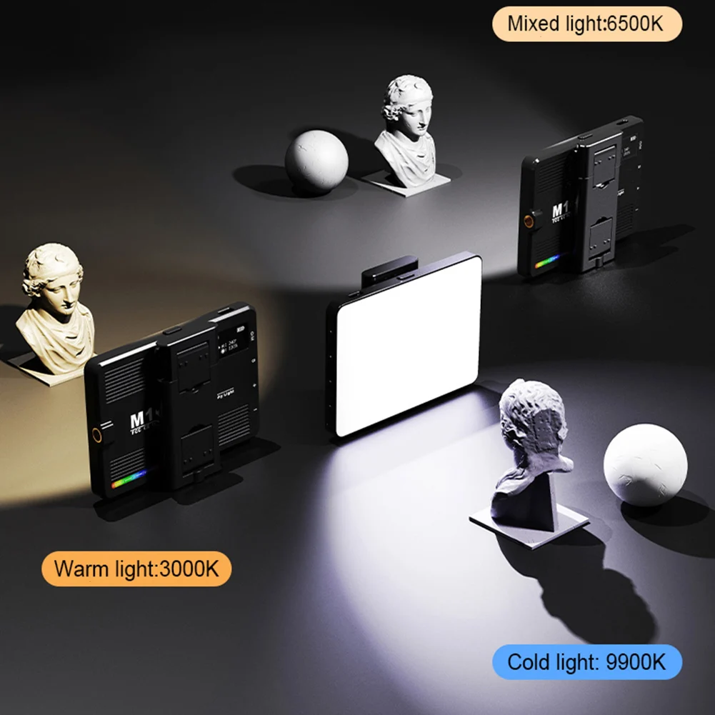 Luz LED RGB M15 para vídeo y fotografía, lámpara de relleno a todo Color, recargable, 1500mAh, regulable, 2500-9900K - imagen 3