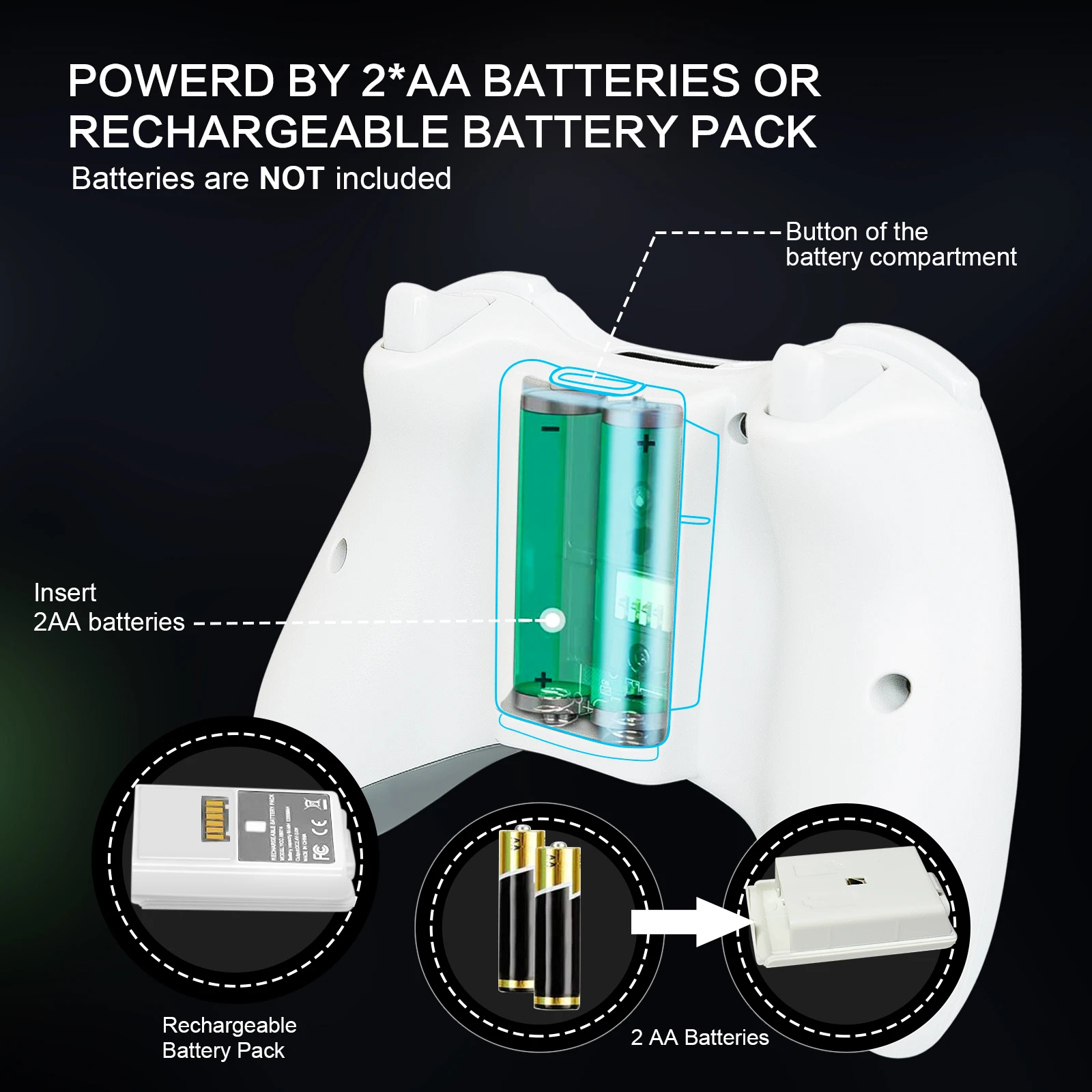 Mando inalámbrico para Xbox 360, Joystick con vibración para Consola Microsoft PC, Compatible con Windows 7, 8 y 10 - imagen 4