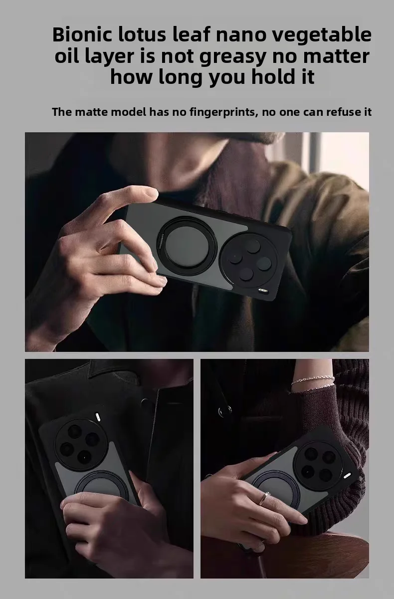 Para VIVO X300 Pro funda dura con soporte de anillo funda protectora trasera magnética para VIVO X300 X200 Pro Mini X200 Ultra Shell - imagen 4