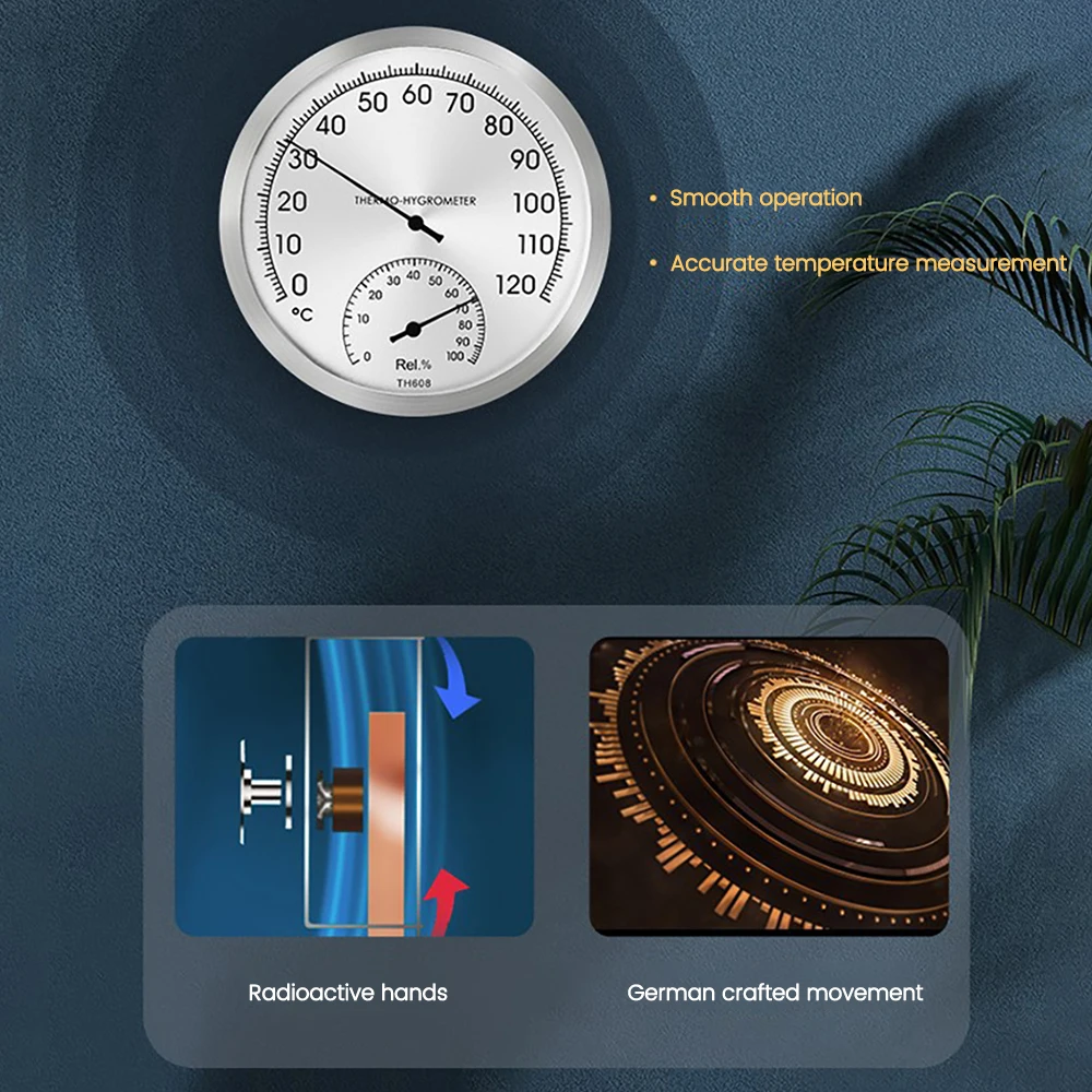 Monitor de temperatura y humedad 2 en 1, termómetro interior, higrómetro, medidor mecánico analógico para el hogar, habitación y oficinas - imagen 4