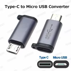 Adaptador USB tipo C a Micro USB, convertidor hembra a macho para Xiaomi, Samsung, Cable de datos