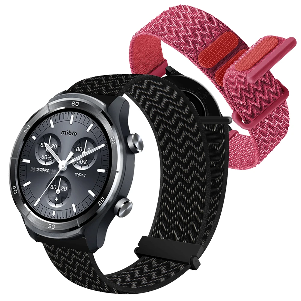 Pulsera de nailon de 20mm y 22mm para reloj Mibro A3 A2 A1, Correa para reloj inteligente Mibro Lite 3 Pro/Lite2/C4 C3 C2/X1 T2, Correa deportiva