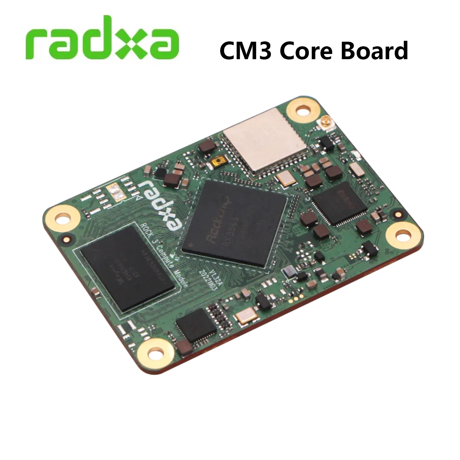 Módulo de cómputo Radxa CM3 basado en Rockchip RK3566 SoC Quad-core Arm Cortex-A55Compatible con zócalo Raspberry Pi