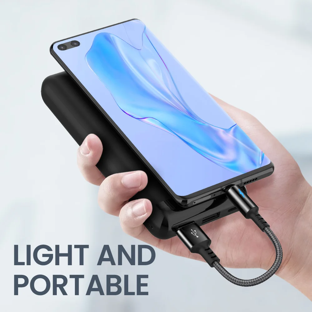 Cable USB tipo C Ultra corto de 25cm, Cable de carga rápida para Samsung, USB A tipo C, Cable de datos Micro USB para Huawei Xiaom POCO - imagen 2