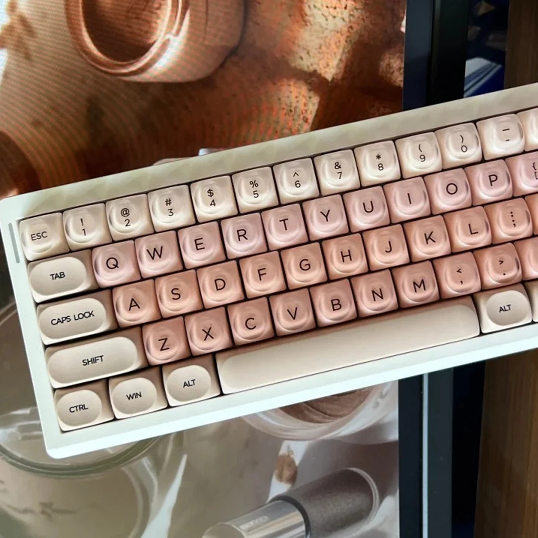 Teclado mecánico con tema de base líquida, sublimación térmica Pbt + PC, perfil HOA, tapa de bola rosa adaptada a Wooting, Etc. - imagen 2