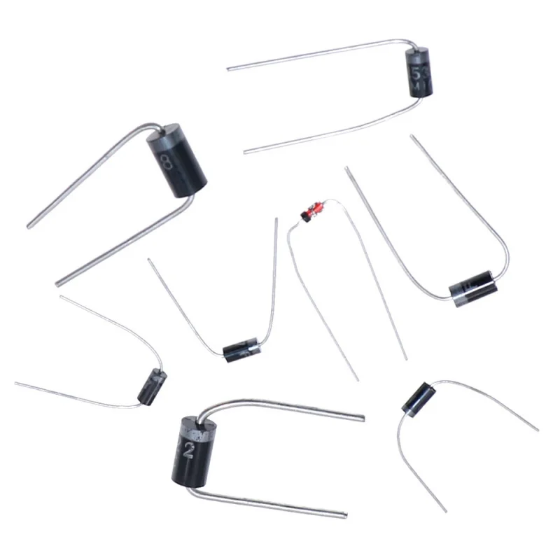 Kit de diodos rectificador Schottky 1N4007 1N4148 1N5817 1N5408 1N5822 1N5399 FR107 FR207 en caja de componentes, 100 Uds. - imagen 4