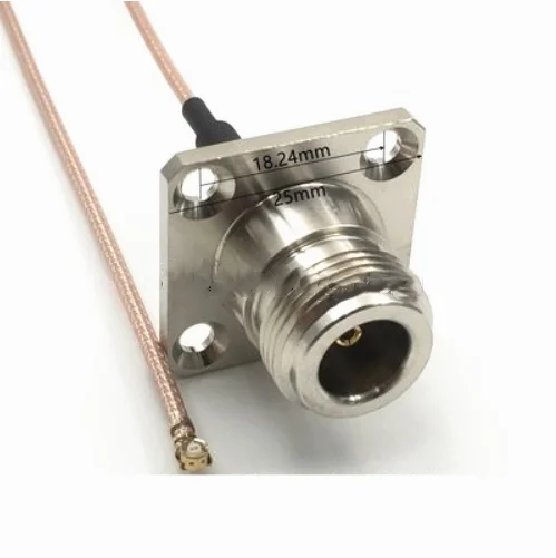 Cable de extensión RG178 UFL U.FL a N hembra brida de 4 orificios conector impermeable Mini PCI WIFI WLAN