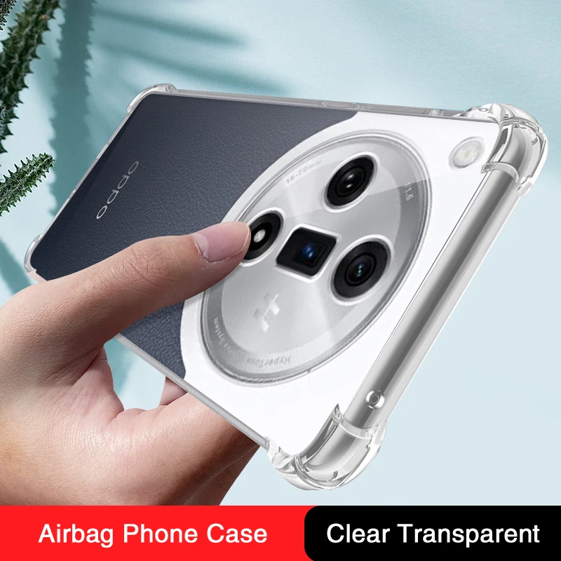 Funda de silicona transparente de lujo para OPPO FindX7 Find X7 Ultra X7Ultra 5G Airbag, Funda trasera, accesorios para teléfonos móviles - imagen 2