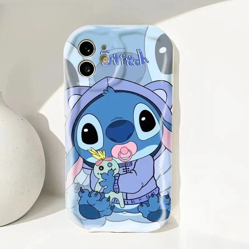 Funda bonita de Disney Stitch Angel Pareja para OPPO Reno 11 12 A3 Pro 12F 11F A3X A60 A78 A58 A36 Funda de silicona - imagen 4