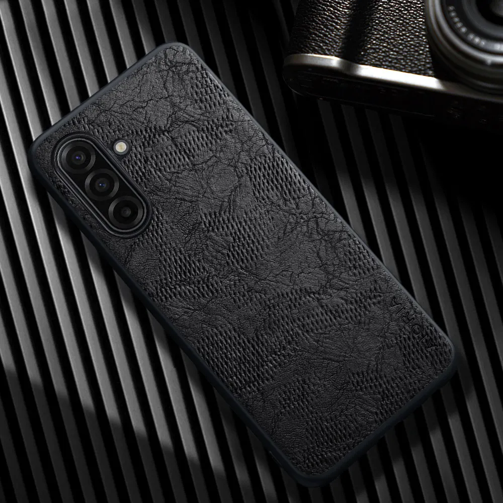 Funda de cuero para teléfono móvil Samsung Galaxy A17 A07 A13 A8 Plus 4G 5G Wind Cortex Pattern - imagen 2