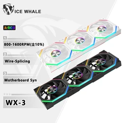 Ventilador PC ICE Whale WX-3 ARGB PWM 1600 RPM – Refrigeración Silenciosa