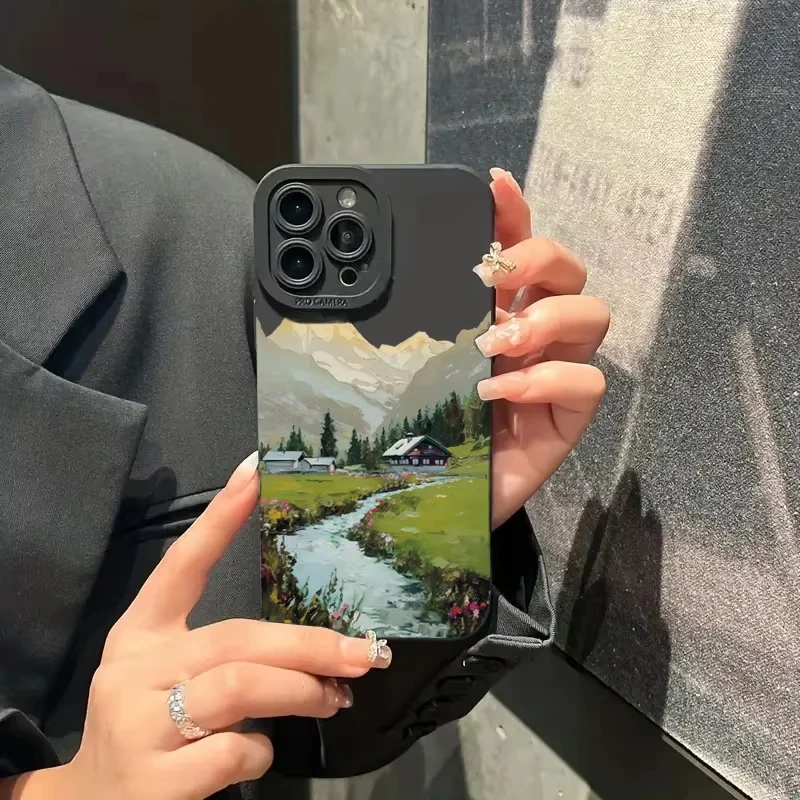 Funda de teléfono con pintura de paisaje Rural para Samsung Galaxy S25 Ultra S24 S23 S22 S21 Plus S20 FE A55 A54 A35 A15 funda suave de silicona - imagen 3