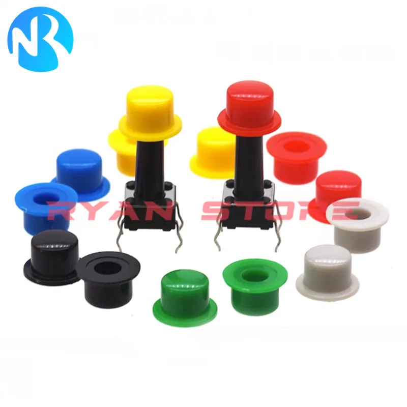 Interruptor de botón táctil A101, tapa redonda, 1000x5,5 MM, forma de sombrero para 6x6, 6x6MM, microinterruptor táctil, Agujero interior de 4,5 MM y 3,1 MM, 3,4 piezas - imagen 3