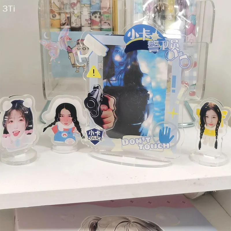 Soporte para sesión fotográfica Kawaii de 3 pulgadas, soporte para exhibición de tarjetas de fotos de ídolo, funda protectora para tarjetas pequeñas, decoración de marco de fotos de ídolos Kpop - imagen 2