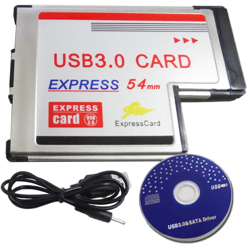 Adaptador de tarjeta exprés USB 3,0 Dual de 2 puertos, concentrador USB de 5Gbps, ranura de 54mm, convertidor PCMCIA para ordenador portátil y Notebook