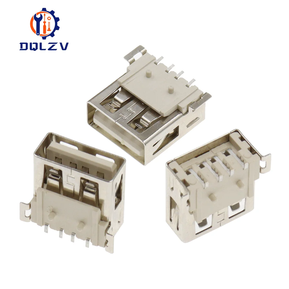 Conector hembra de puerto USB tipo A, Conector de soldadura, PCB, tipo USB-A, SMT, 4 pines - imagen 2