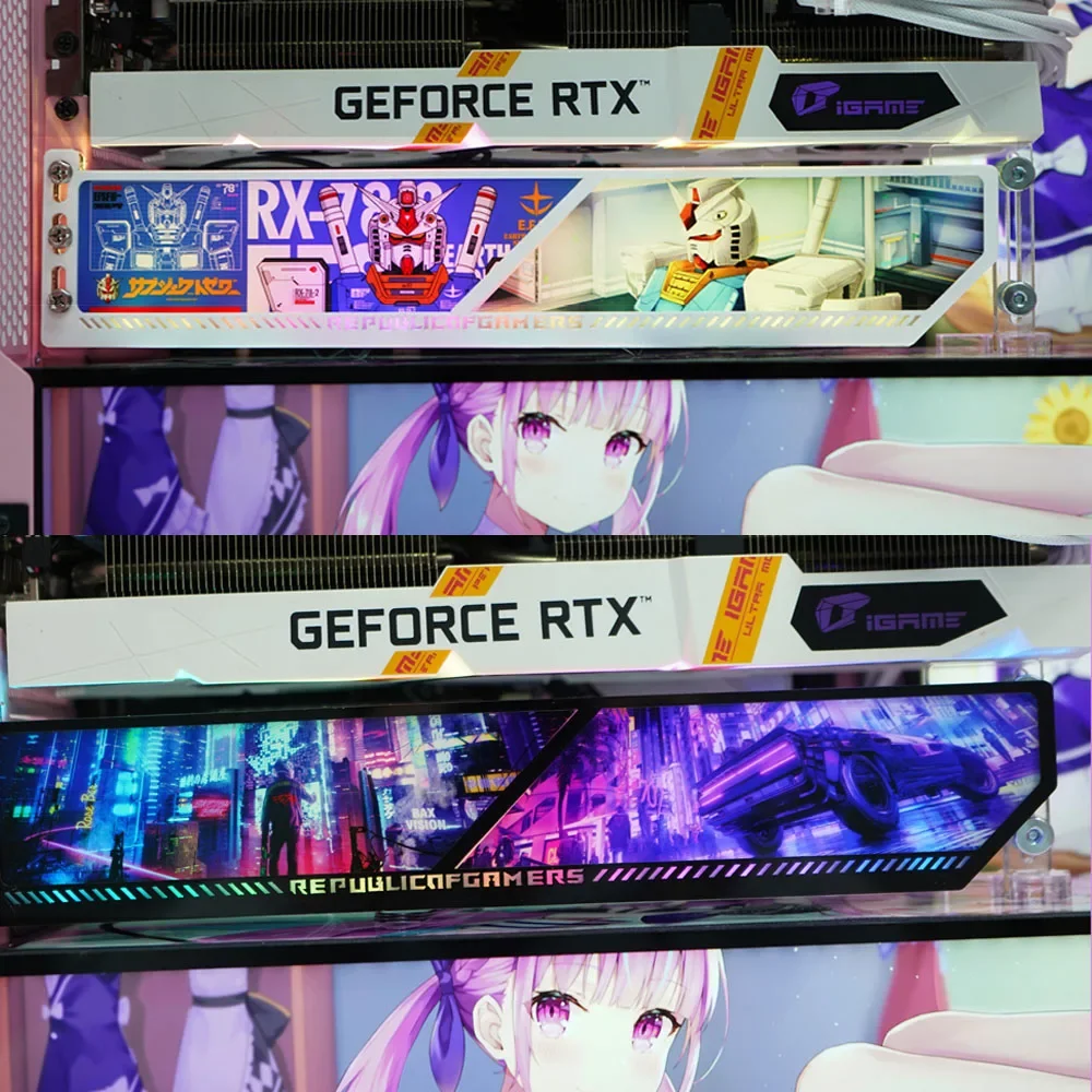 Soporte personalizado RGB VGA 5V/12V, soporte para tarjeta gráfica 5090 5080, gabinete de juegos decorar animación colorida soporte VGA AURA SYNC - imagen 5