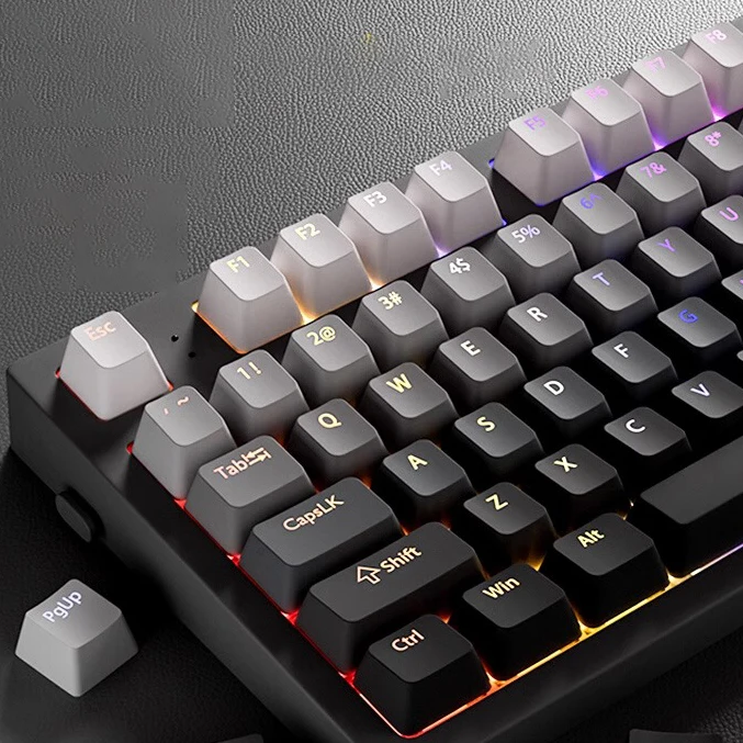 Teclas retroiluminadas con gradiente, perfil OEM, teclas PBT de doble disparo para interruptor Mx, Teclado mecánico para jugar, diseño ISO, teclas RGB DIY - imagen 2
