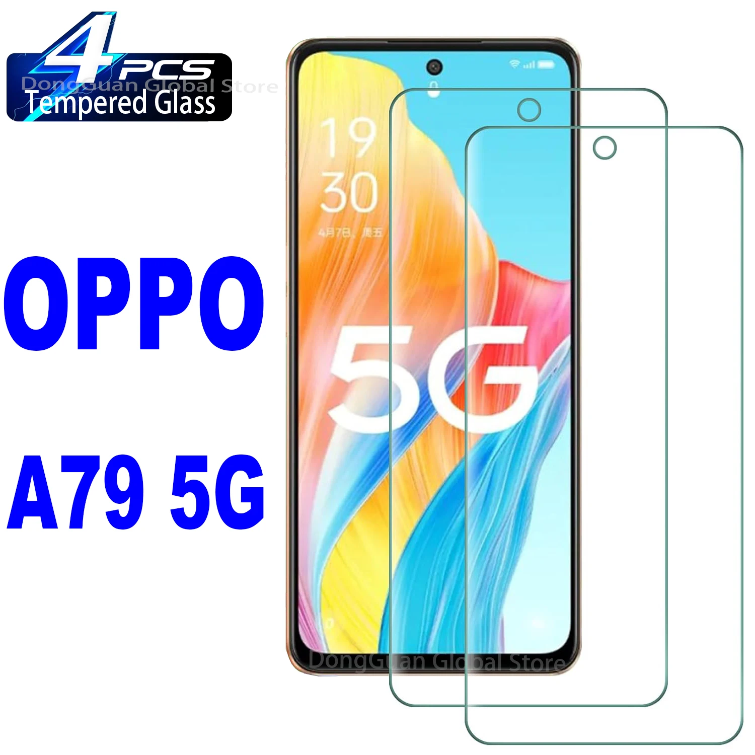 2/4 Uds vidrio templado HD para OPPO A79 5G vidrio protector de pantalla - imagen 2