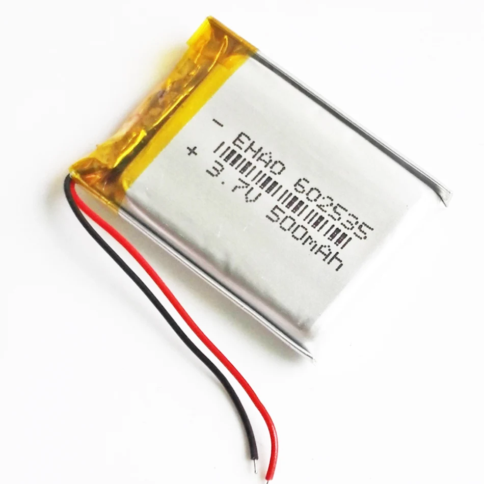 Batería recargable de polímero de litio LiPo para reloj inteligente, 5 piezas, 3,7 V, 500mAh, 602535, para Mp3, GPS, Bluetooth, Ebooks, cámara, DVD, 6x25x35mm - imagen 4
