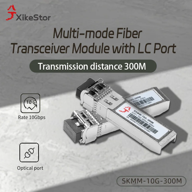 XikeStor 10G SFP Módulo de fibra óptica SFP+ Conmutador de puerto Ethernet Módulos transceptores Gigabit