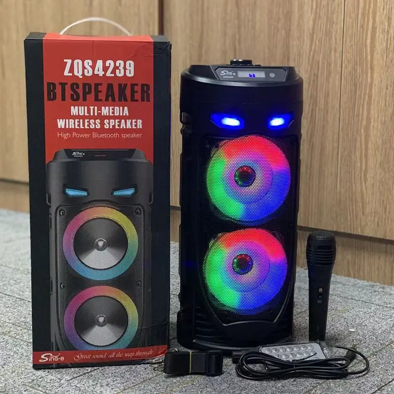 Caja de Altavoz Bluetooth portátil, columna KTV inalámbrica, Subwoofer, batería de litio de 18000 mAh, de 30W disco U, caja de sonido cuadrada para baile al aire libre - imagen 2