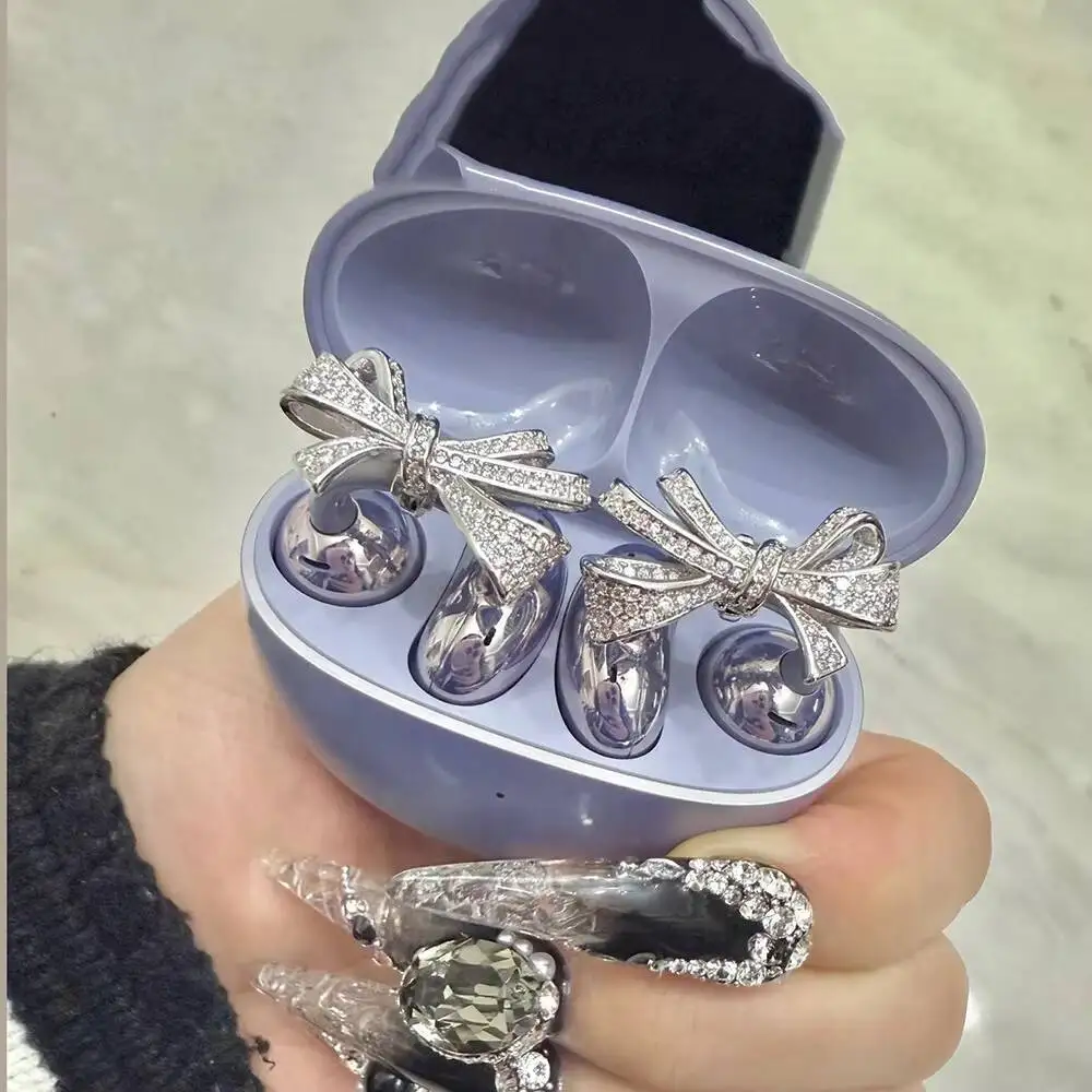 DIY Clip de oreja estilo decoración de auriculares arco explosivo brillante estilo mariposa decoración de auriculares para Clips de oreja Freeclip - imagen 3