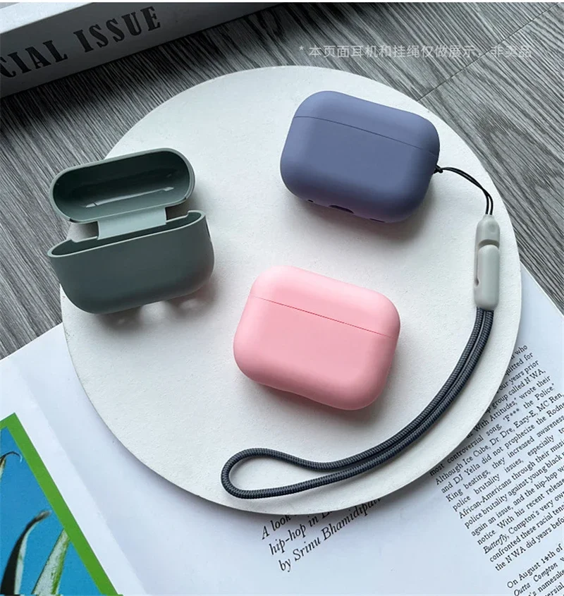 Funda de silicona suave para auriculares Airpods Pro 2 3 2025, tercera generación con cubierta de correa antipérdida para Air Pods Pro2 Pro3 Gen - imagen 4