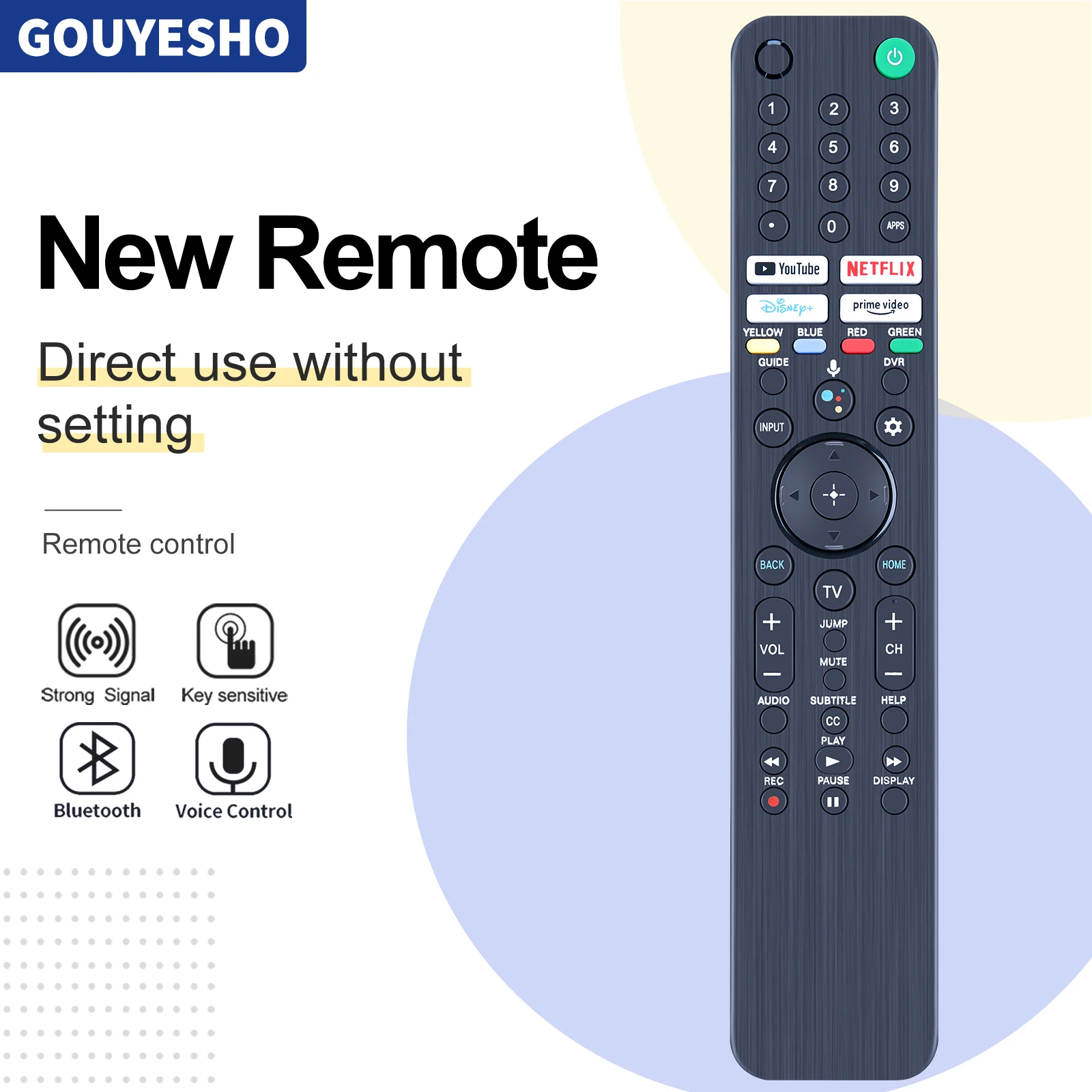 Nuevo para Sony TV RMF-TX520U Control remoto por voz