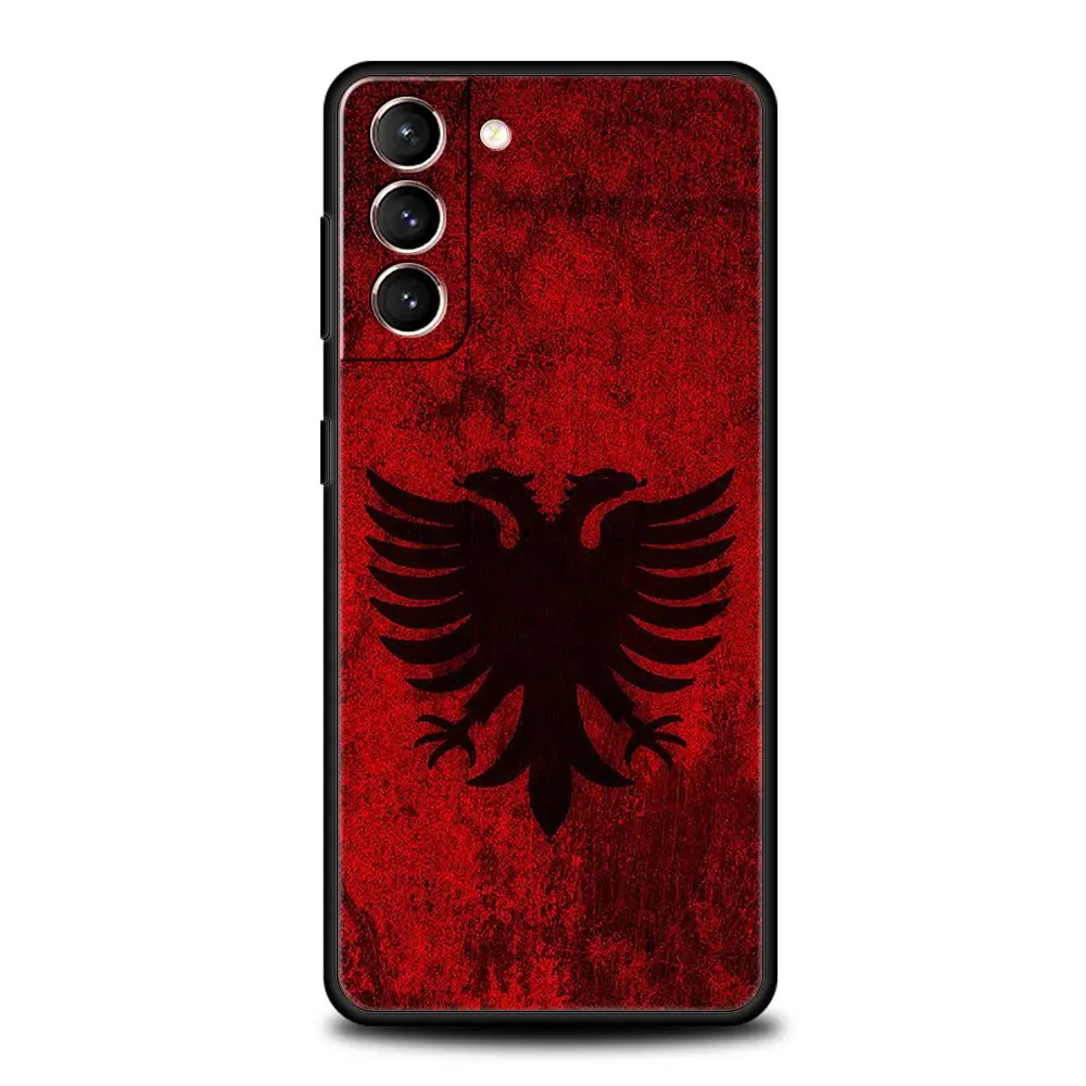 Funda para Teléfono Samsung Galaxy S25 Edge S24 S23 S22 S21 Ultra S20 FE 5G S10 S10E S9 Plus, Cubierta Suave de TPU con la Bandera de Albania - imagen 4