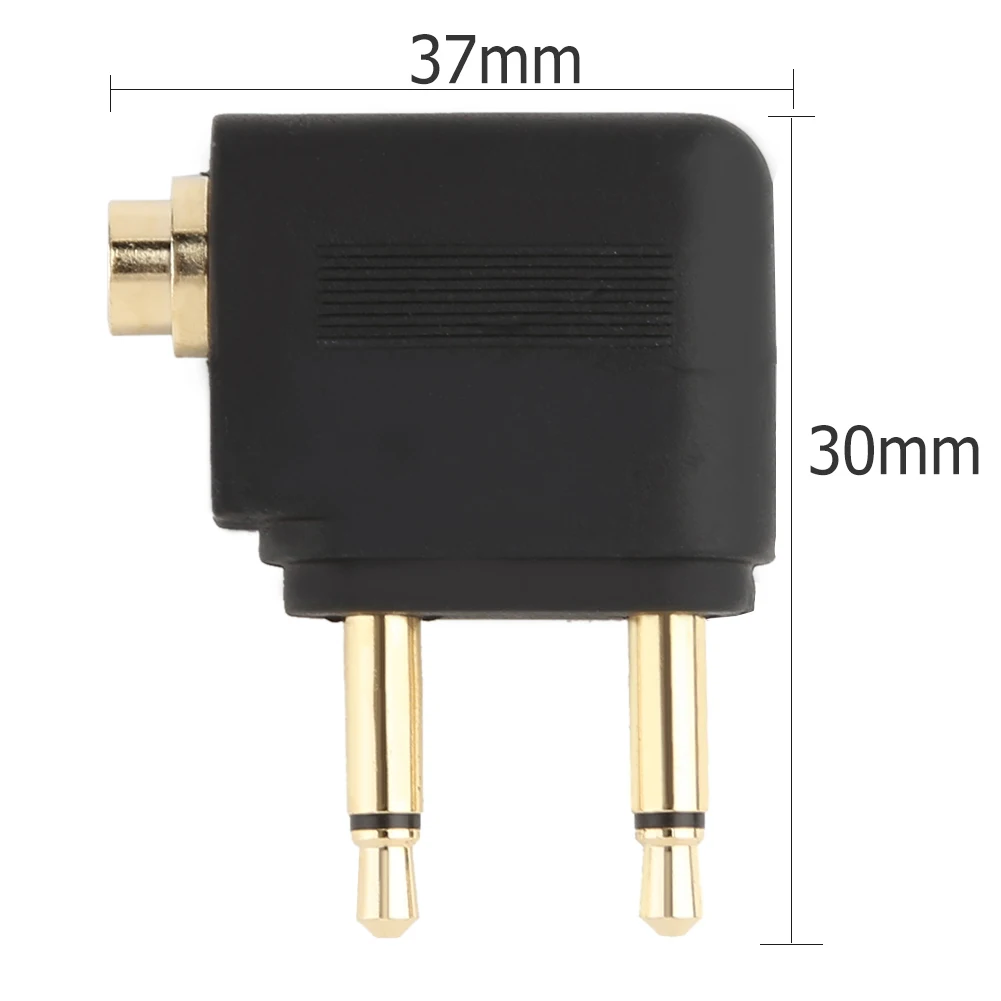 Conector de Audio para auriculares, conector de 3,5mm para aerolínea, auriculares, adaptador de Audio, accesorios para auriculares de viaje en avión - imagen 4