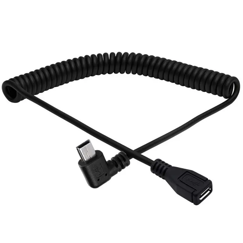 Cable de expansión de resorte de 1,5 m USB 2,0 Micro USB 5 pines hembra a Mini USB 5 pines macho Cable adaptador de datos de carga - imagen 4