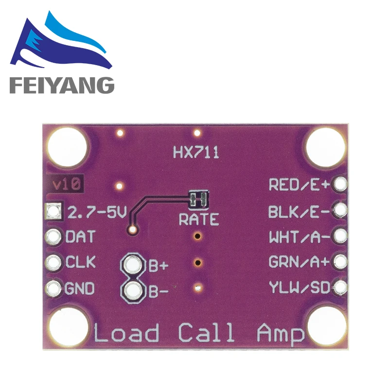 Sensor de pesaje HX711, adaptador de conversión A/D de 24 bits, placa amplificadora de celda de carga, sensores de peso - imagen 2