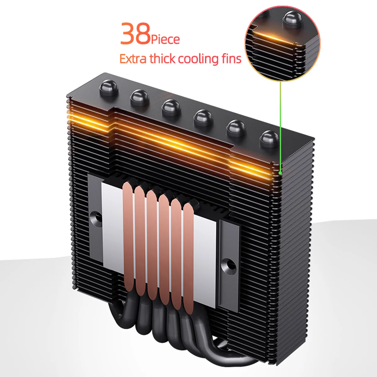 TEUCER UT-45 Enfriador de CPU de perfil bajo 4 tubos de calor Radiador fino de presión hacia abajo - Compatible con Intel LGA1700/1200/2011/2066 AMD AM4/AM5 - imagen 2