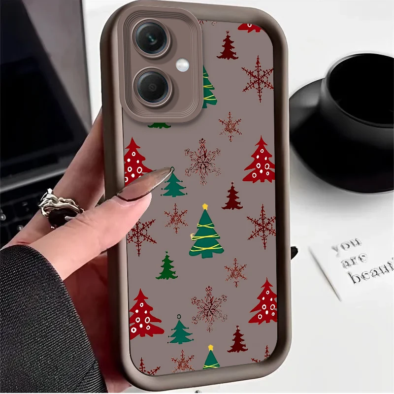 Funda de copos de nieve rojos grandes para Xiaomi Redmi Note 14 13 12 Turbo 11S 4G 11 10 Pro Plus 9 14C 13C 12C 9C A2 A1 Funda de silicona - imagen 4