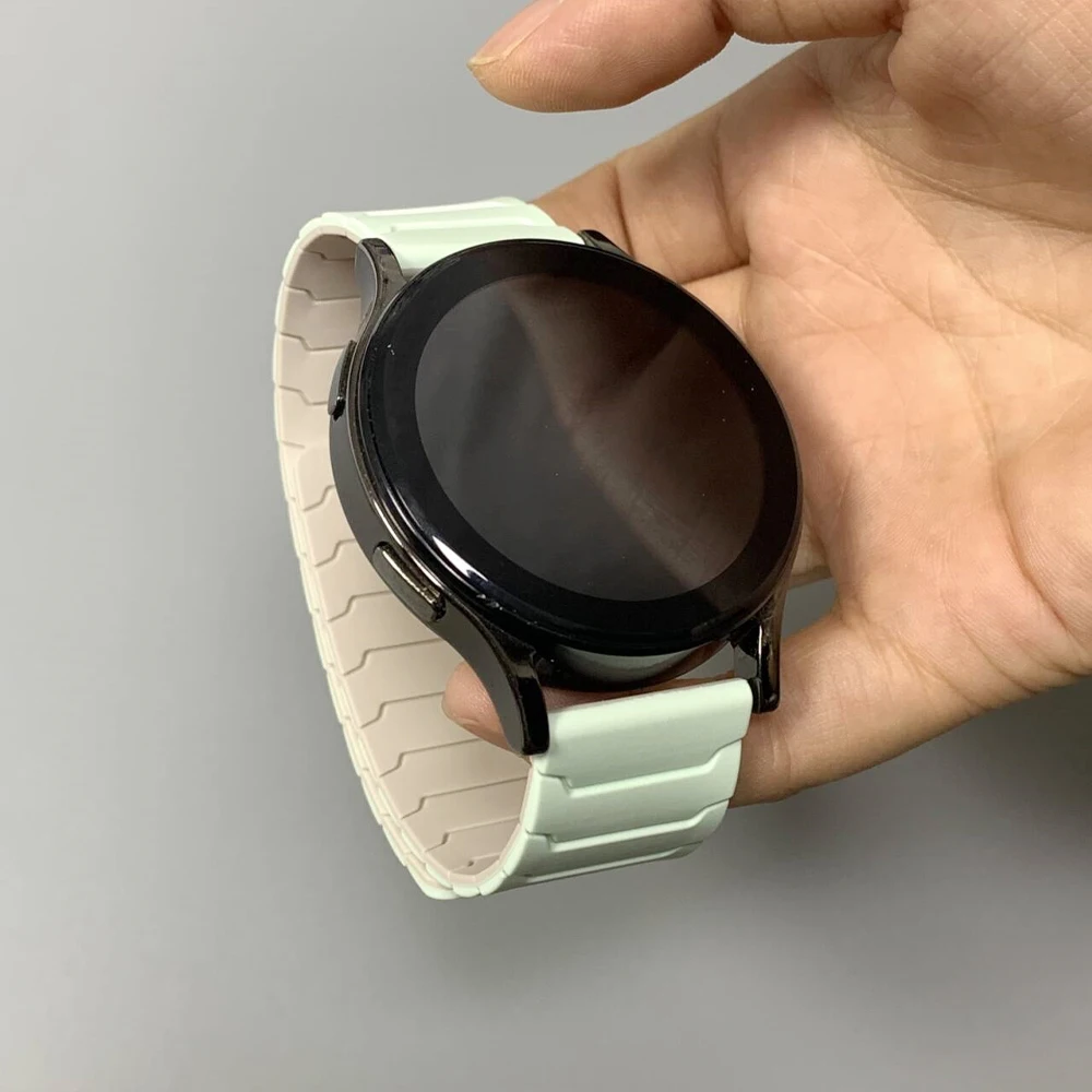 Correa de bucle magnético de 20mm y 22mm para Samsung Galaxy Watch 7, 6, 5, 4, 3, pulsera de silicona para Huawei Watch GT5/4/3Pro, bandas de corredor de 46mm - imagen 3