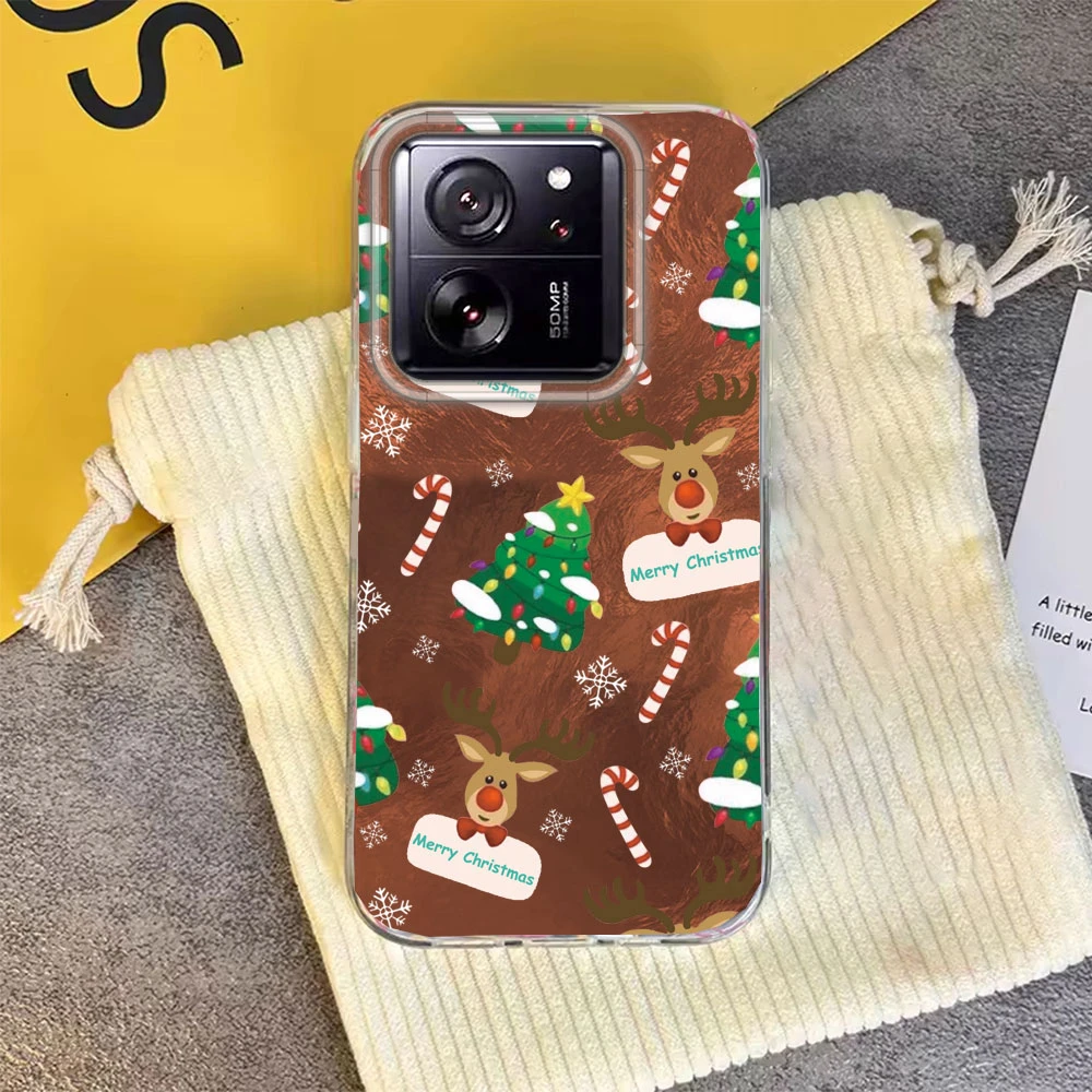 Feliz Navidad alce árbol mujeres niñas funda de teléfono para Xiaomi 13T 14T 11 Lite NE Poco X5 M6 Pro X6 X7 X3 Pro NFC C65 C61 M5S cubierta - imagen 5