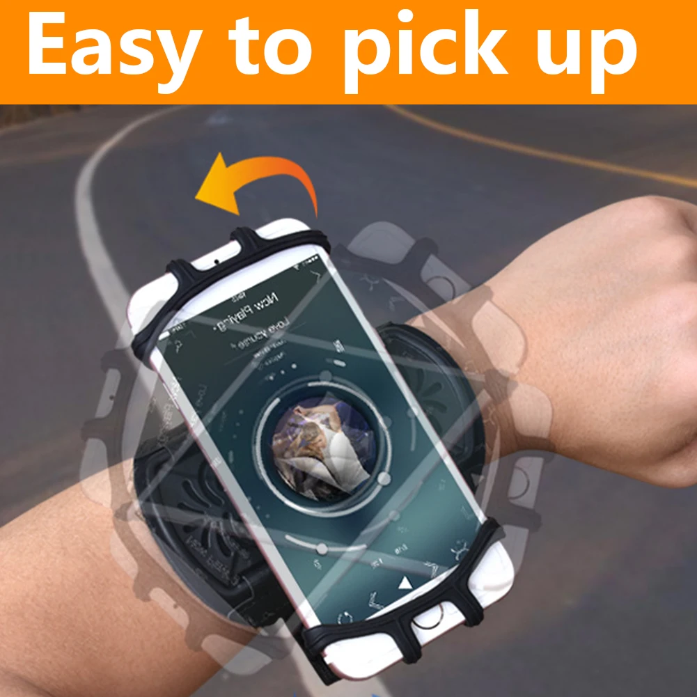 Brazalete para correr, brazalete deportivo, pulsera deportiva ajustable, brazalete giratorio de 360 grados para teléfono para correr, entrenamiento en gimnasio - imagen 3