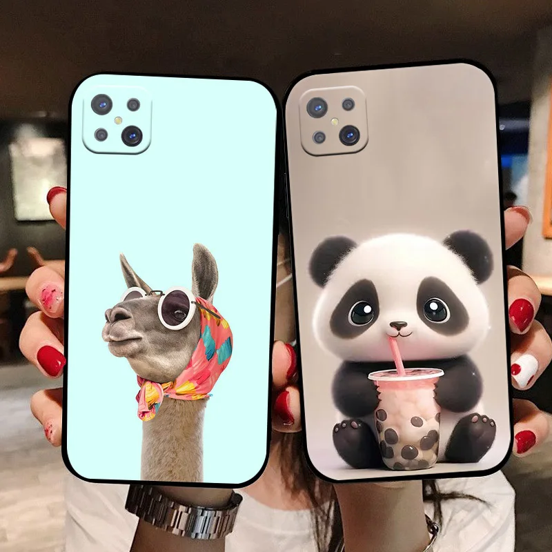 Para OPPO Reno 4Z 5G funda encantadora corazón Panda Cool silicona TPU fundas traseras suaves para OPPO Reno4 Z A92s funda de teléfono Reno4Z CPH2065 - imagen 2