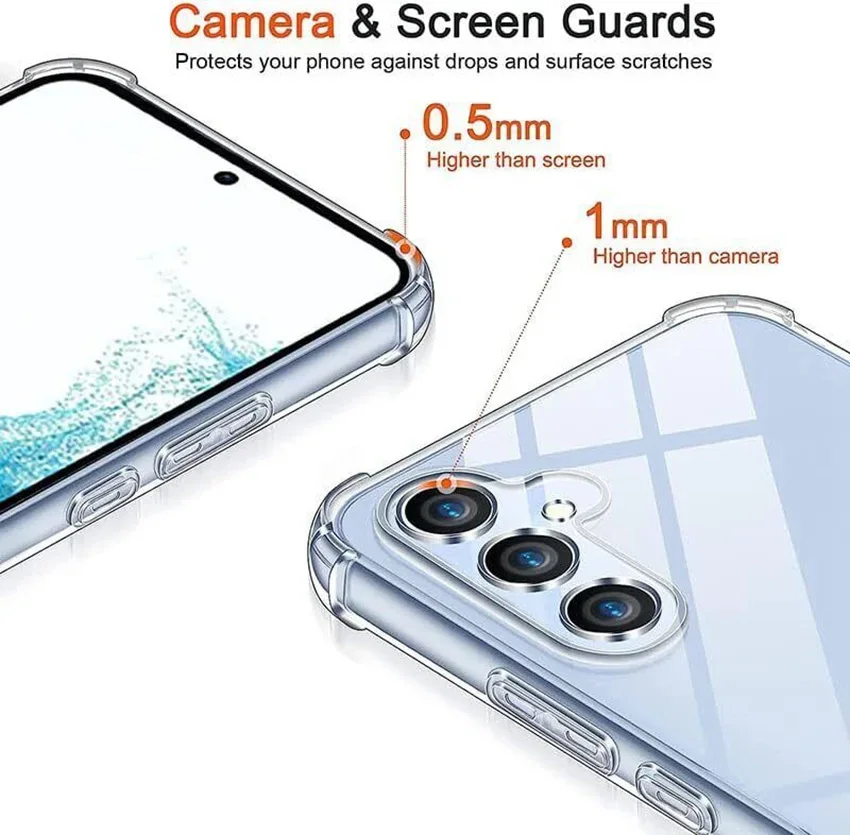 S24 FE Plus S25 Ultra a prueba de golpes funda suave de silicona transparente para Samsung Galaxy Note 10 20 S8 S9 S10 S21 S22 S23 Ultra Cover - imagen 3