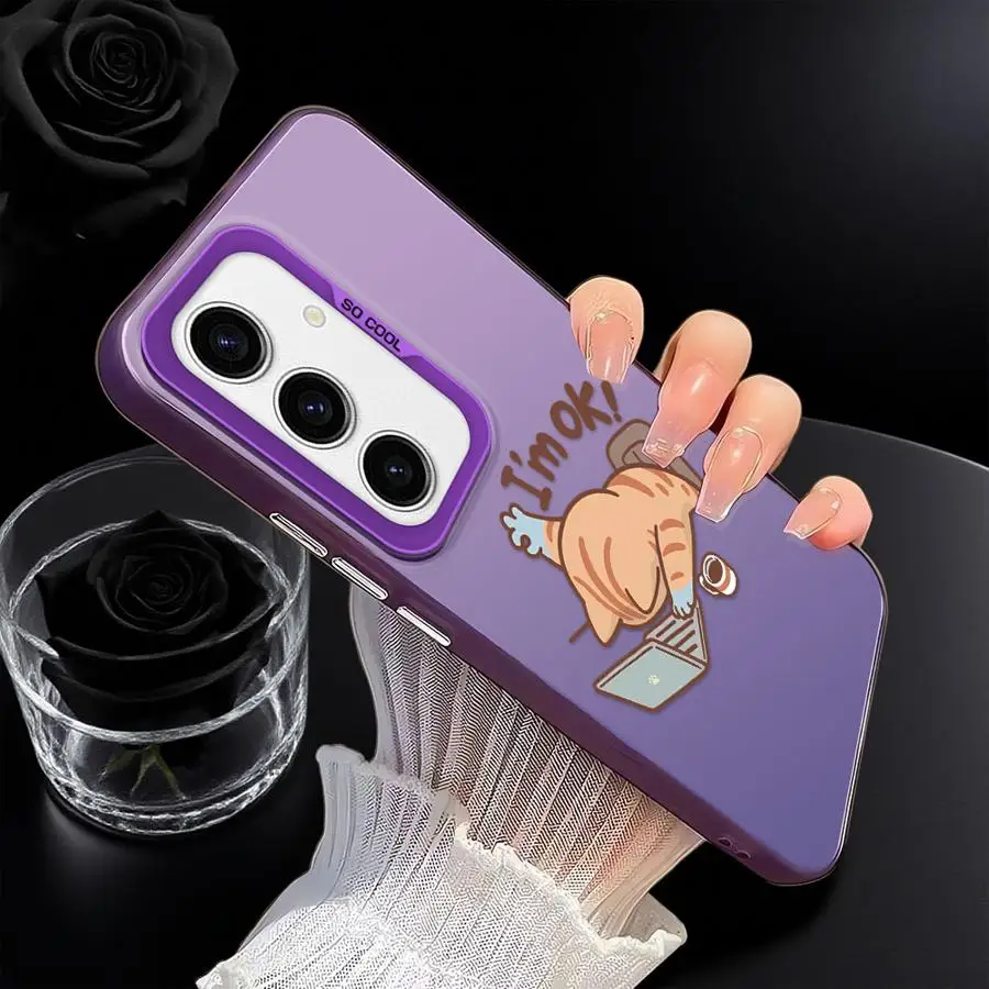 Funda trasera de teléfono con diseño de gato de trabajo de dibujos animados para Xiaomi Poco X5 C50 F3 GT C51 X3 Pro F4 X3 NFC - imagen 4