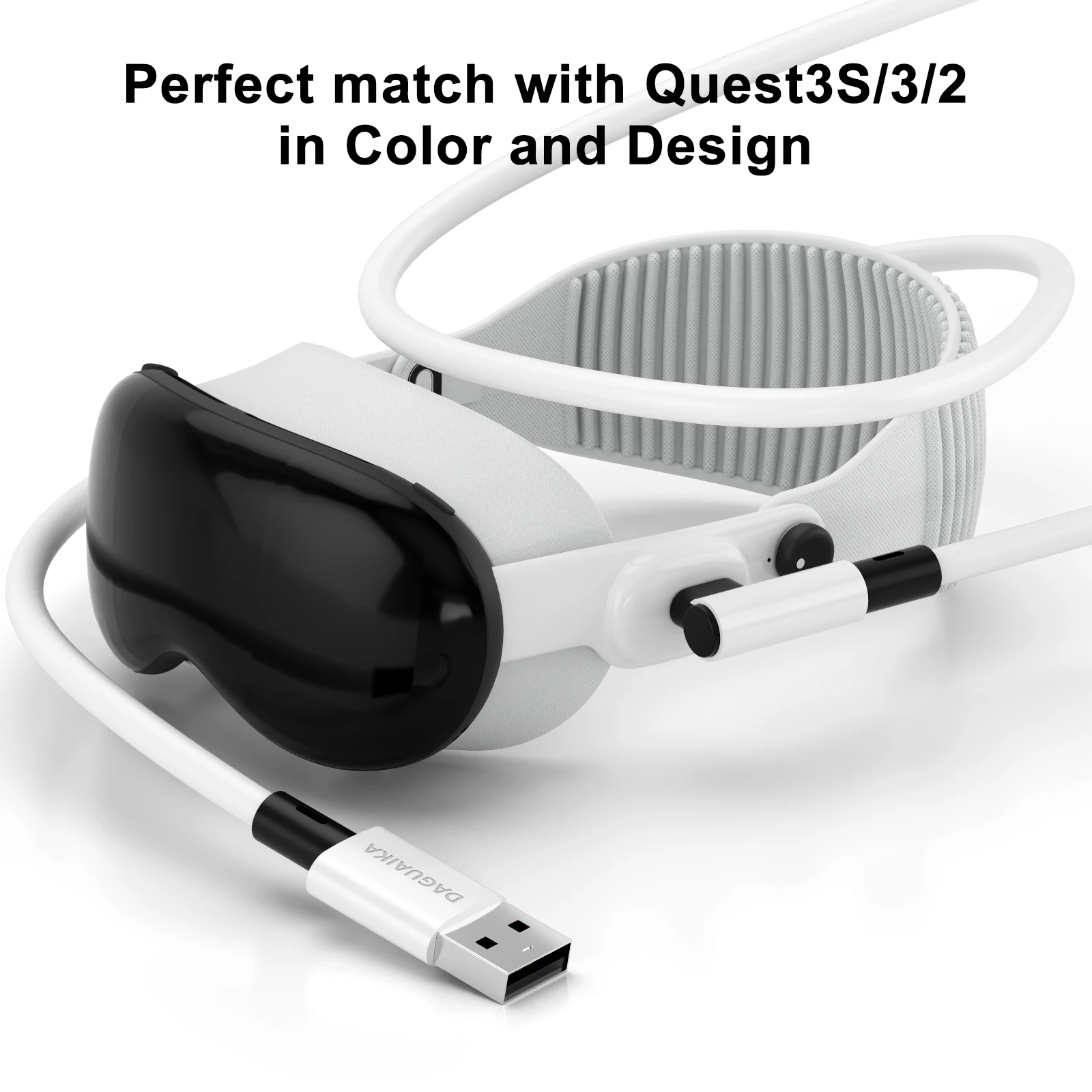 Cable de enlace VR para accesorios Meta Quest 3s, Cable USB 3 tipo C, transferencia de datos, carga rápida para accesorios Oculus Quest 3S de 5m - imagen 2