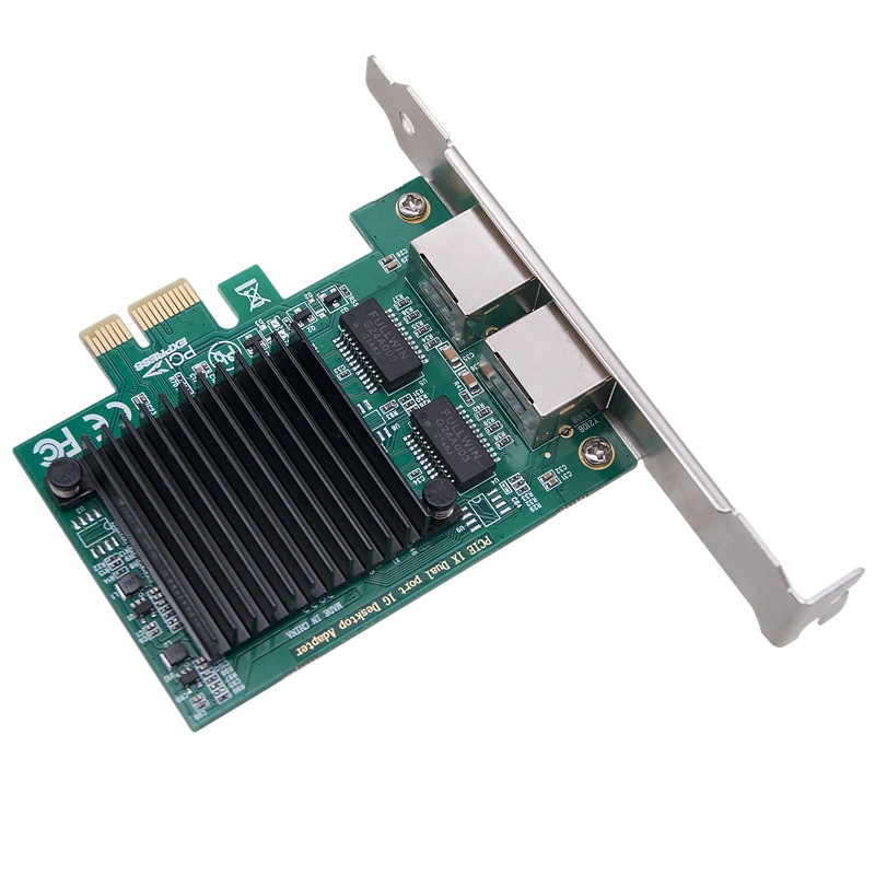 Tarjeta de red de 2 puertos RJ45 a PCI Express X1, adaptador de red para PC de escritorio, E1G42ET, RTL8111F, Chip de 1Gbps, Gigabit, Ethernet - imagen 2
