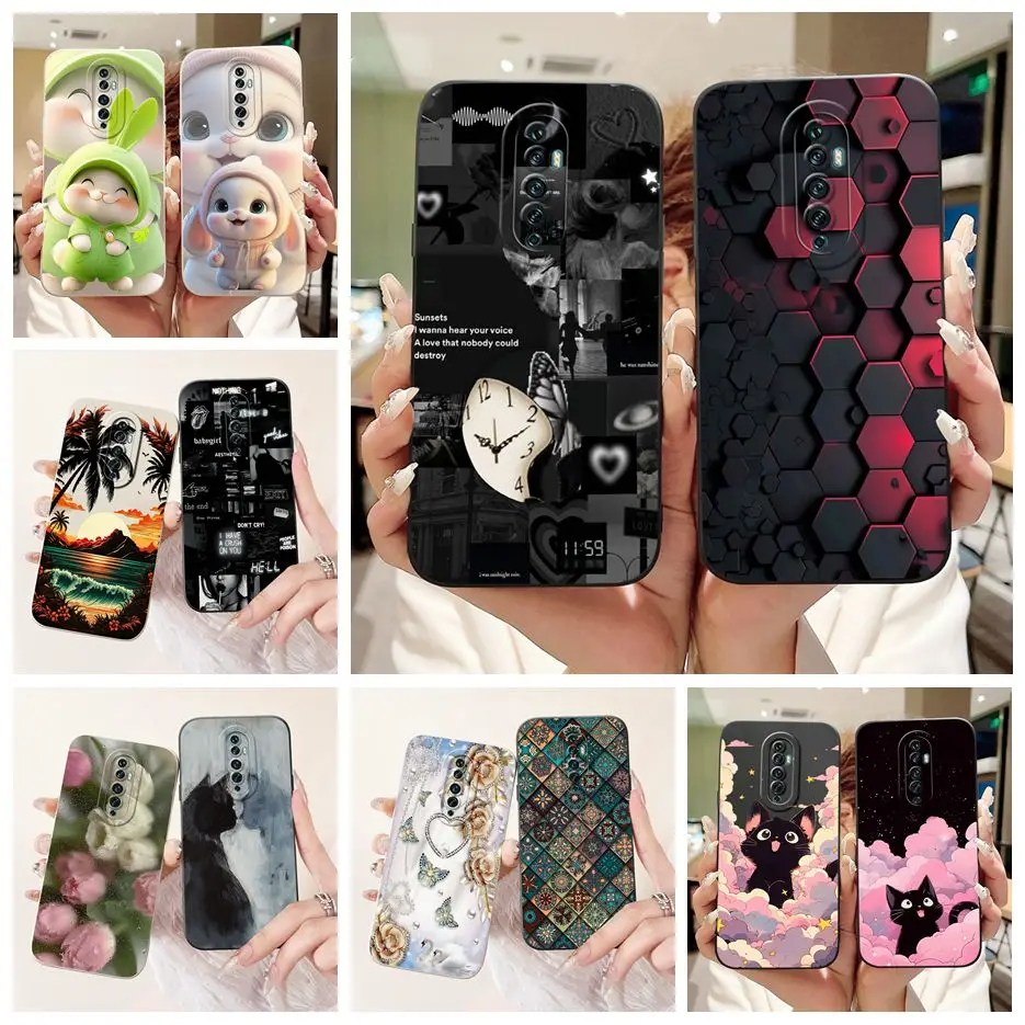 Para Oppo Reno2 F funda Reno 2Z única cubierta pintada de caramelo funda de teléfono de silicona suave para Reno 2 2F Reno2 Z Reno2F cubierta trasera parachoques